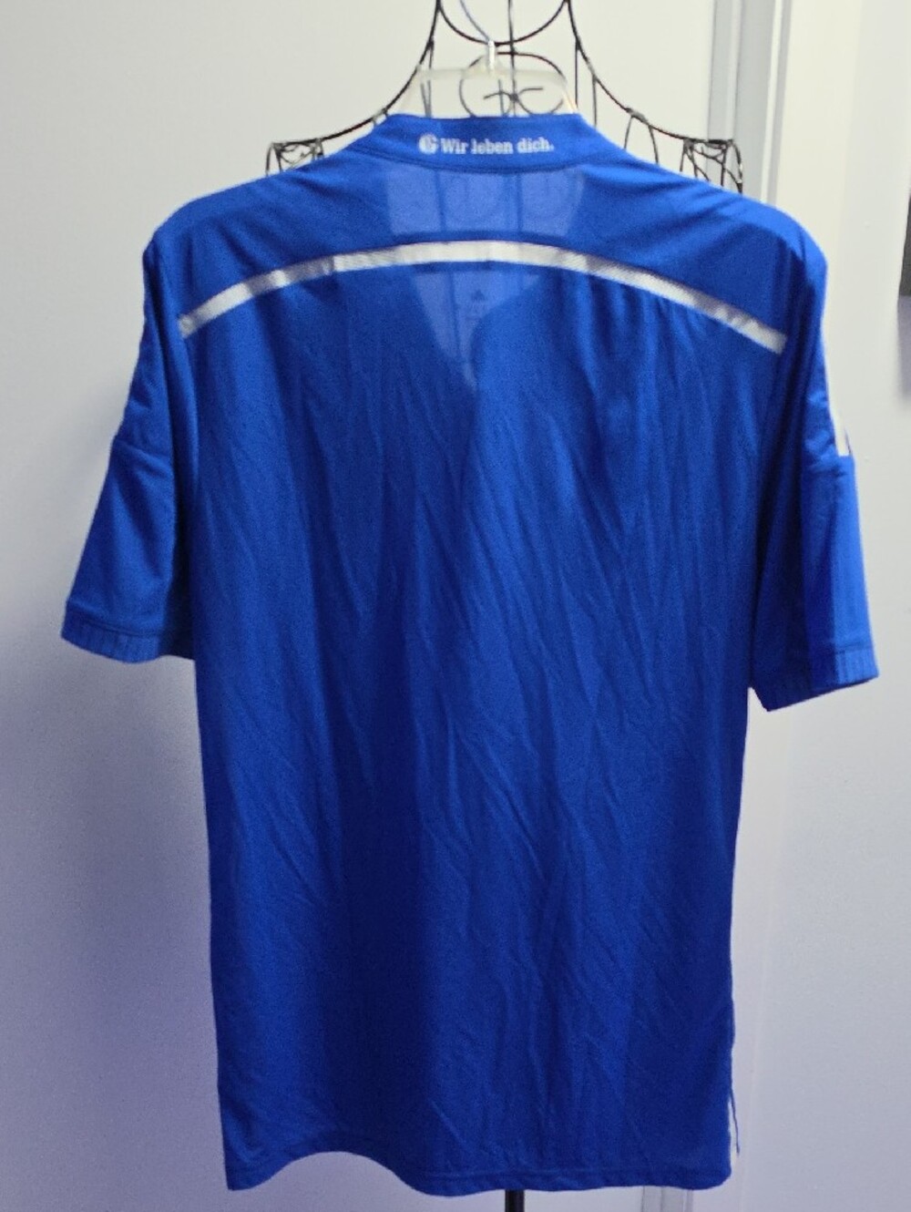 adidas Blue Schalke 04 Home Soccer Jersey - Picture 10 of 10